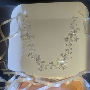 Etsy bridal sash could also be used as hair piece